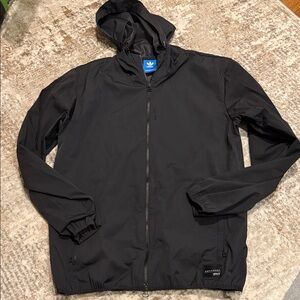 Adidas Men's Dark Gray Windbreaker Jacket